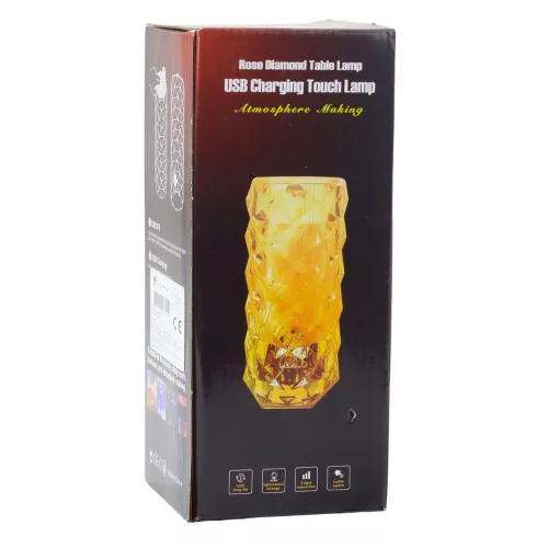 Crystal LED éjszakai lámpa 16 színű, érintőképernyős távirányító