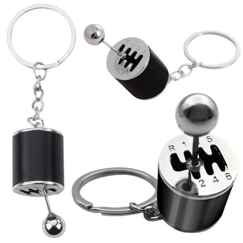 Fém kulcstartó mozgatható sebességváltó fekete