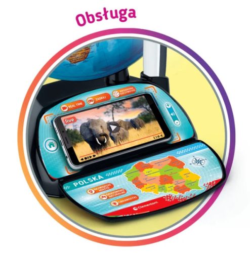 Interaktív Eduglobus Exploreglobe lengyel nyelvű Clementoni 50848