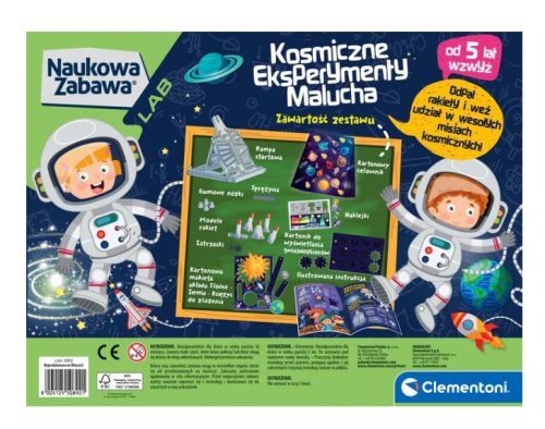Tudományos szórakoztató űrkísérletek kisgyermekek számára lengyel nyelvű Clementoni 50798