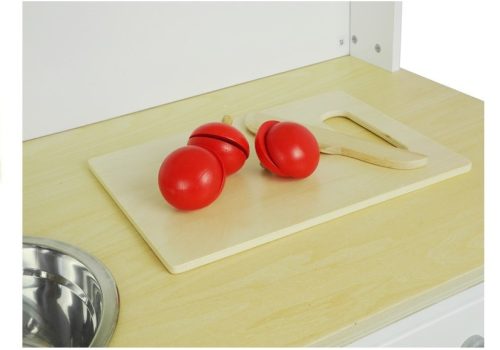 Fából készült konyha gyerekeknek Zöld-fehér Paula nyitóelemek