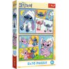 Puzzle 2x70 Nincs unalom a Stitch Disney Lilo Stitch Trefl 34444-el