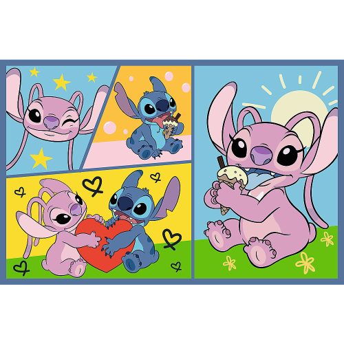 Puzzle 2x70 Nincs unalom a Stitch Disney Lilo Stitch Trefl 34444-el