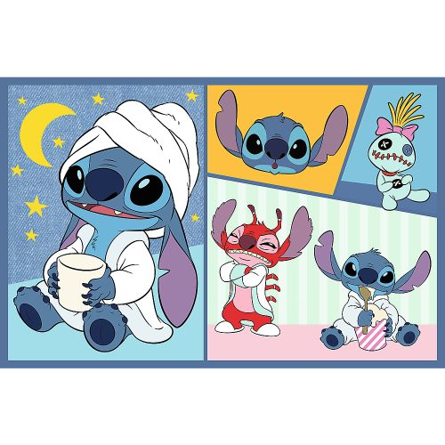 Puzzle 2x70 Nincs unalom a Stitch Disney Lilo Stitch Trefl 34444-el