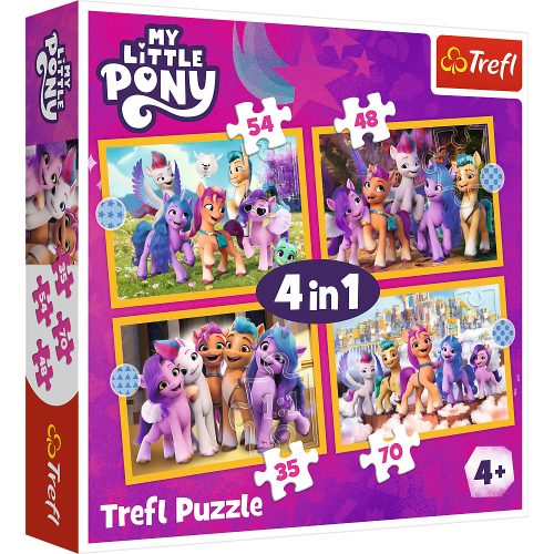 Rejtvény - 4 az 1-ben - Ismerje meg a pónit My Little Pony Trefl 34624