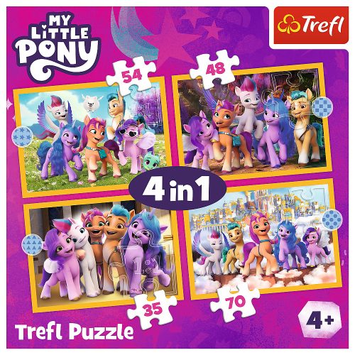 Rejtvény - 4 az 1-ben - Ismerje meg a pónit My Little Pony Trefl 34624