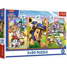 Puzzle - 3x80 - Dog Pack Paw Patrol Trefl 34886