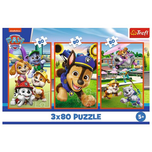 Puzzle - 3x80 - Dog Pack Paw Patrol Trefl 34886