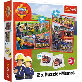   Rejtvény - 2 az 1-ben + emlékeztetők - Fireman Sam's Team Trefl 93334