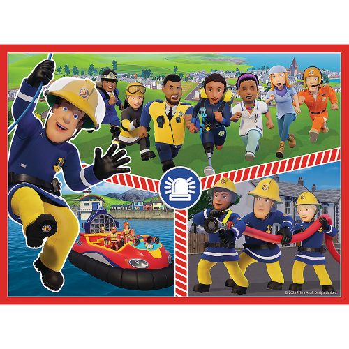 Rejtvény - 2 az 1-ben + emlékeztetők - Fireman Sam's Team Trefl 93334