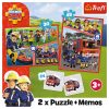 Rejtvény - 2 az 1-ben + emlékeztetők - Fireman Sam's Team Trefl 93334