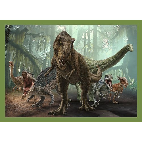 Rejtvény – 4 az 1-ben – Veszélyes dinoszauruszok – Universal Jurassic World Trefl 34607