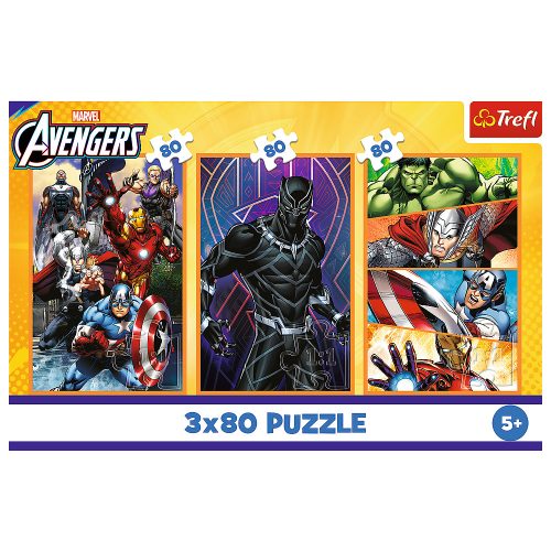 Rejtvény - 3x80 - Napok tele akciókkal - Disney Marvel The Avengers Trefl 34883