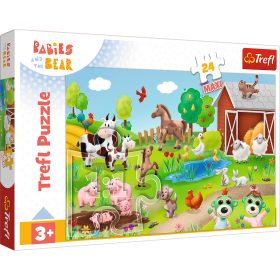Puzzle 24 Maxi – Kicsik és állatok – Trefl 14372