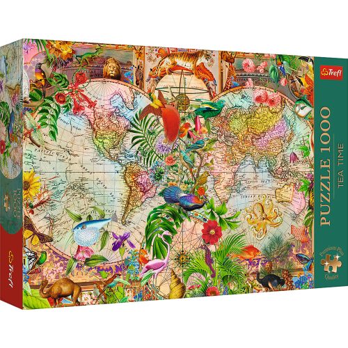 Puzzle – 1000 Premium Plus – Tea Time: Ókori világtérkép, Trefl 12077
