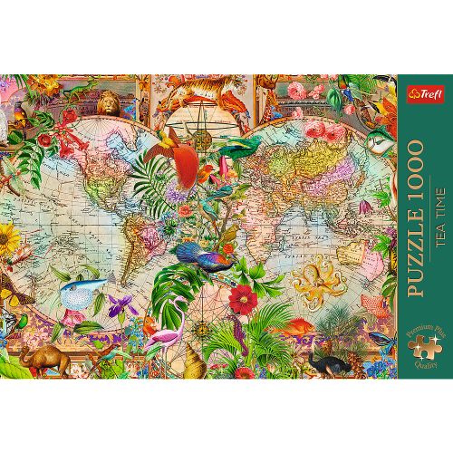 Puzzle – 1000 Premium Plus – Tea Time: Ókori világtérkép, Trefl 12077