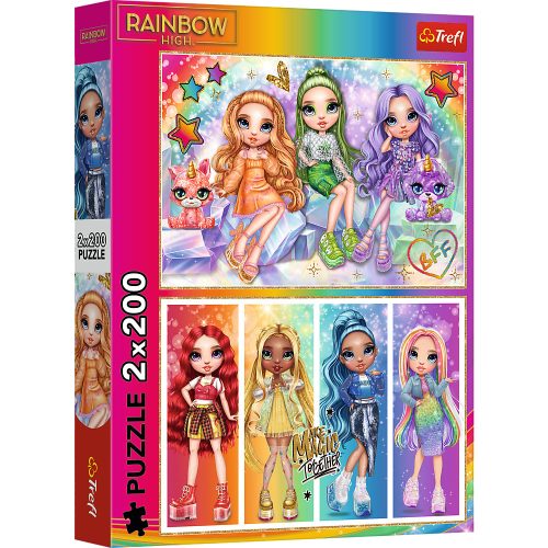 Puzzle – 2x200 – Rainbow babák / MGA Rainbow high Trefl 13335