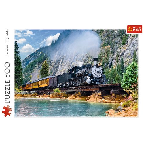 Puzzle 500 db. Hegyi vonat Trefl 37379