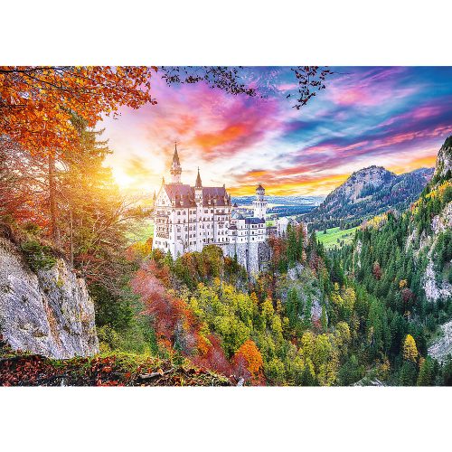 Puzzle 500 db. Kilátás a Neuschwanstein-kastélyra, Németország Trefl 37427