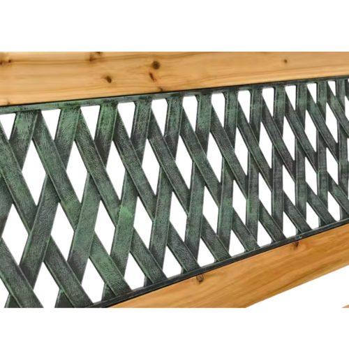 Fa kerti pad Fém park kerti pad háttámlával