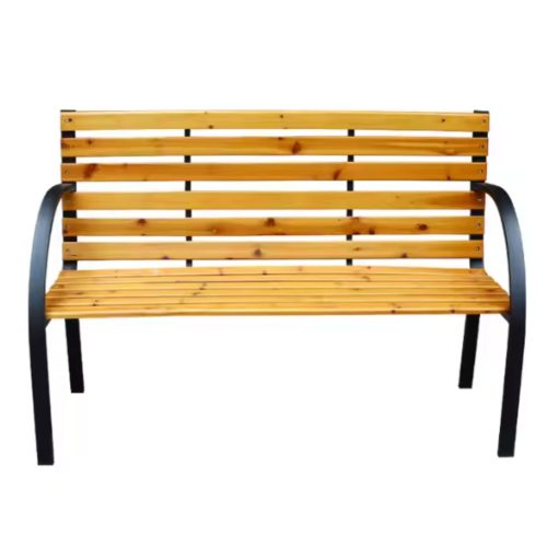 Kerti pad Fa Fém Parki Pad Háttámlával