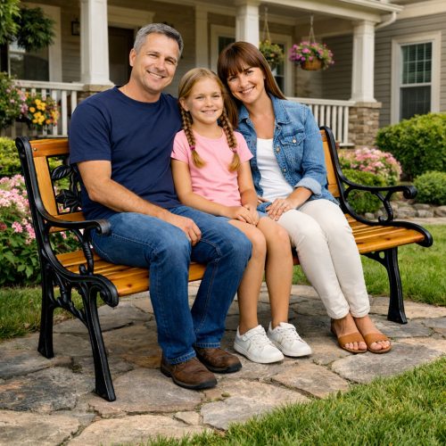 Kerti pad Fa Fém Parki Pad Háttámlával