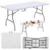 Összecsukható asztal zárral Catering bankett asztal fehér 180 x 74 cm