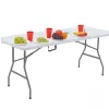 Összecsukható asztal zárral Catering bankett asztal fehér 180 x 74 cm