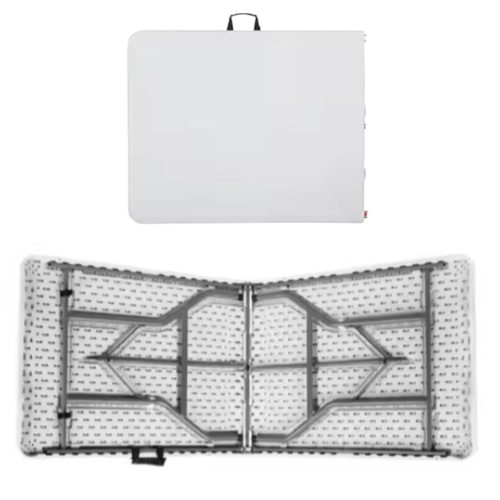 Összecsukható asztal zárral Catering bankett asztal fehér 180 x 74 cm