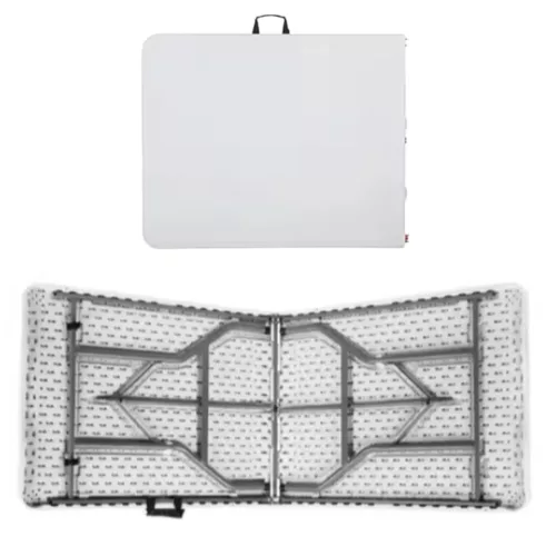Összecsukható asztal zárral Catering bankett asztal fehér 180 x 74 cm
