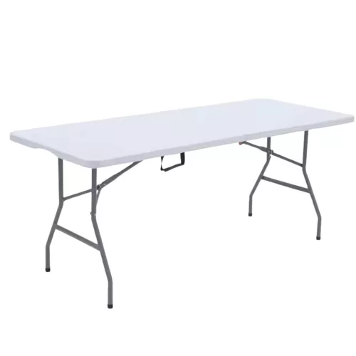 Összecsukható asztal zárral Catering bankett asztal fehér 180 x 74 cm