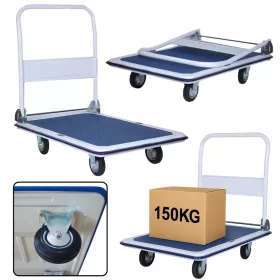 Platformos szállító raktárkocsi 150 kg-ig