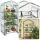 Mini üvegház erkély kert 4 fém polc PVC fólia 69 x 49 x 157 cm