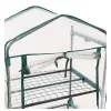 Mini üvegház erkély kert 4 fém polc PVC fólia 69 x 49 x 157 cm