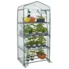 Mini üvegház erkély kert 4 fém polc PVC fólia 69 x 49 x 157 cm