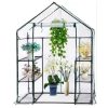 Mini erkély kerti üvegház 4 fém polc PVC fólia 195 x 143 x 73 cm