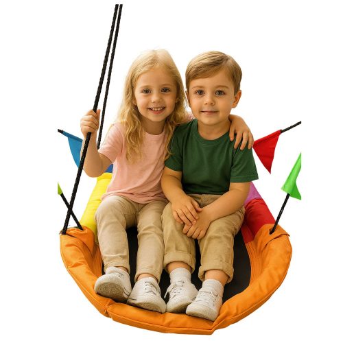 Kerti hinta Gólyafészek téglalap alakú színes 167 x 75 cm