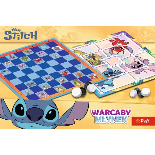 Dáma és Malom játék Lilo és Stitch Trefl 02799