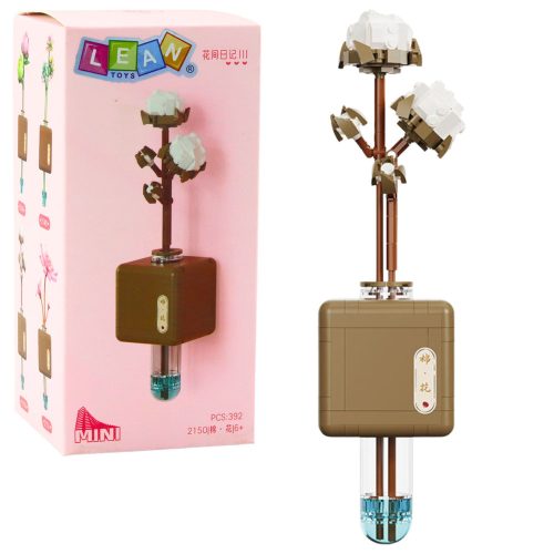 Építőelemek Pamut virágág fiolában 392 db.