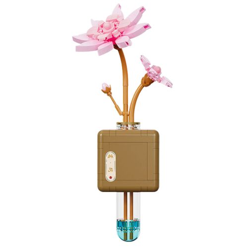 Építőelemek Lotus Flower Pink üvegben 376 db.