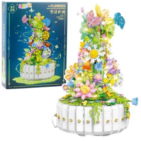   Építőelemek Virágkompozíció pillangós LED lámpákkal 1399 db.