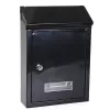 Levélpostaláda, horganyzott acél, fekete, 26,5x18,5x6,5 cm