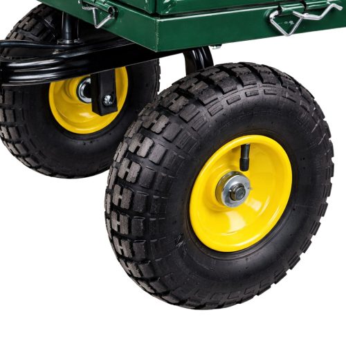 Összecsukható kerti szállítókocsi acél utánfutóval 200 kg