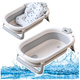   Babafürdőkád hőmérővel, összecsukható matraccal, Stars Grey