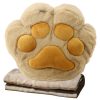 Plush Pillow with Hand Pocket and Blanket Warmer Beige 40cm