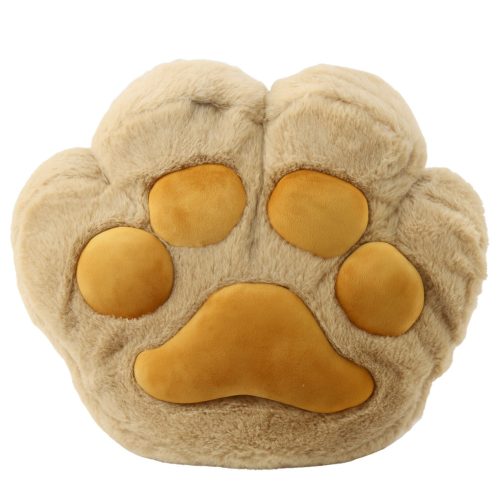 Plush Pillow with Hand Pocket and Blanket Warmer Beige 40cm
