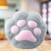 Plush Pillow with Hand Warmer Pocket, Gray, 40cm