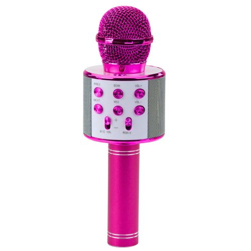 Vezeték nélküli karaoke mikrofon Bluetooth hangszóróval, rózsaszín