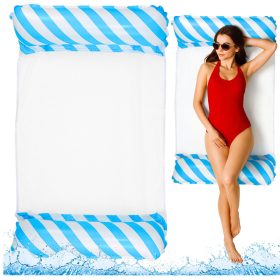   Felfújható vízi függőágy matrac nyugágy, fehér és kék 120x70cm