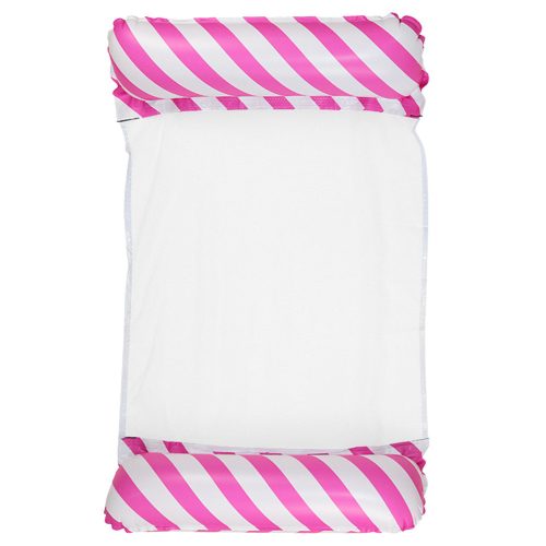 Felfújható vízi függőágy matrac nyugágy fehér és rózsaszín 120x70cm